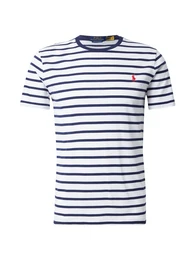 T-Shirt blau / offwhite