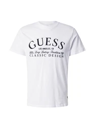 GUESS T-Shirt 'CLASSIC' schwarz/weiß