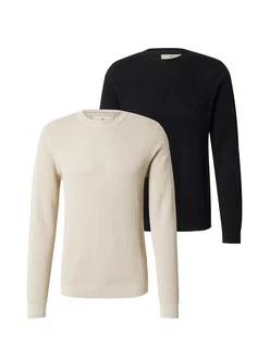 Jack & Jones Premium Pullover 'JPRBLUNOAH' beige/schwarz