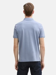 TOM TAILOR Poloshirt taubenblau/weiß