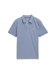 TOM TAILOR Poloshirt taubenblau/weiß