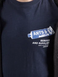 s.Oliver T-Shirt blau/nachtblau/weiß