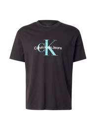 T-Shirt smaragd / schwarz / wei