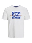 JACK & JONES T-Shirt 'JJColton' blau/orange/weiß