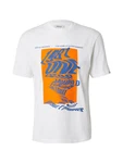 Replay T-Shirt navy/orange/weiß