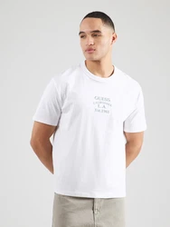 GUESS T-Shirt saphir/weiß