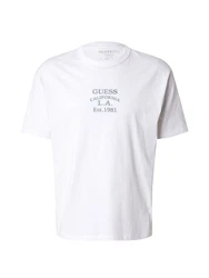 GUESS T-Shirt saphir/weiß