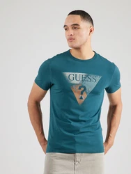 GUESS T-Shirt petrol/mint/orange/offwhite