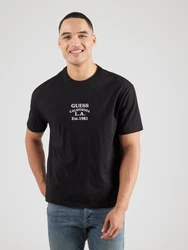 GUESS T-Shirt schwarz/weiß