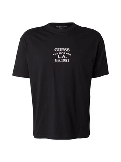 GUESS T-Shirt schwarz/weiß