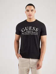 GUESS T-Shirt 'CLASSIC' schwarz/weiß