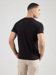 GUESS T-Shirt 'CLASSIC' schwarz/weiß