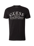 GUESS T-Shirt 'CLASSIC' schwarz/weiß