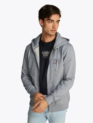 TOMMY HILFIGER Sweatjacke graumeliert