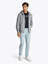 TOMMY HILFIGER Sweatjacke graumeliert