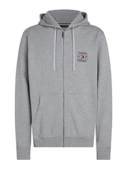 TOMMY HILFIGER Sweatjacke graumeliert