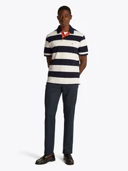 TOMMY HILFIGER Poloshirt nachtblau/orange/weiß