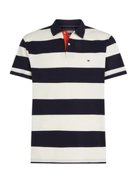 Poloshirt nachtblau / orange / wei