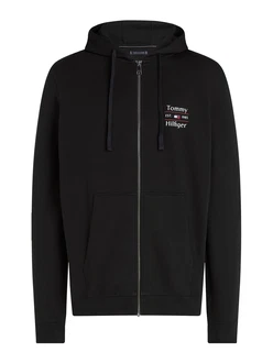 TOMMY HILFIGER Sweatjacke navy / rot / schwarz / weiß