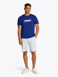 TOMMY HILFIGER T-Shirt blau/weiß