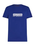 TOMMY HILFIGER T-Shirt blau/weiß