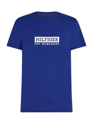 TOMMY HILFIGER T-Shirt blau/weiß
