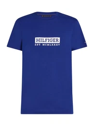 T-Shirt blau / wei
