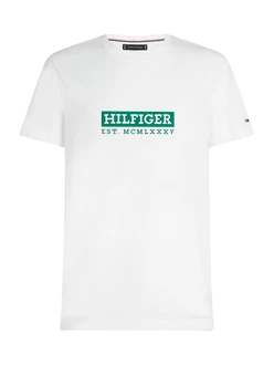 TOMMY HILFIGER T-Shirt grn/wei