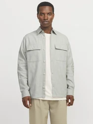 JACK & JONES Jacke Hemd hellgrau