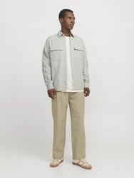 JACK & JONES Jacke Hemd hellgrau