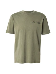 T-Shirt hellbraun / oliv / schwarz