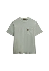 Superdry Rundhalsshirt CONTRAST STITCH POCKET T-SHIRT khaki