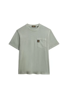 Superdry Rundhalsshirt CONTRAST STITCH POCKET T-SHIRT khaki