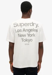 Superdry T-Shirt hellgrau/weiß