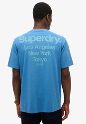 Superdry T-Shirt himmelblau/mint