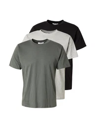 Shirts 'Len' graumeliert / dunkelgrn / schwarz