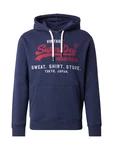 Superdry Herren Hoodie Vl Heritage Relaxed Hood marine/graumeliert/karminrot