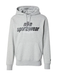 Nike Sportswear Sweatshirt 'CLUB' grau/schwarz/weiß