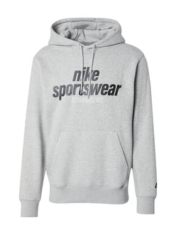 Nike Sportswear Sweatshirt 'CLUB' grau/schwarz/weiß