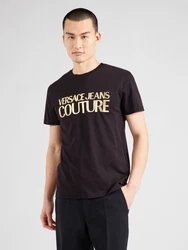 Versace Jeans Couture T-Shirt 'INSTIT THICKFOIL' gold/schwarz
