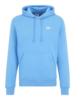 Nike Sportswear Sweatshirt 'Club Fleece' azur/weiß