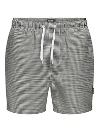 Badeshorts 'ONSTed' dunkelgrau / wei
