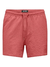 Badeshorts 'ONSTed' pastellrot