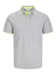 Jack & Jones Poloshirt JJEPAULOS POLO SS NOOS grau/apfel/weiß
