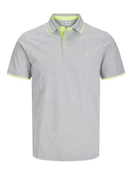 Jack & Jones Poloshirt JJEPAULOS POLO SS NOOS grau/apfel/weiß