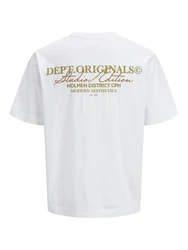 JACK & JONES T-Shirt JORISLINGTON curry/mandarine/weiß