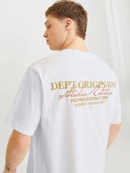 JACK & JONES T-Shirt JORISLINGTON curry/mandarine/weiß
