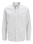 Jack & Jones Langarmhemd JPRBLUBrook OXFORD grau/weiß