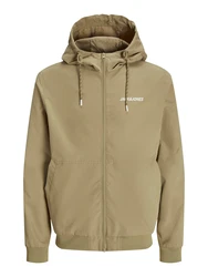 Jack & Jones Jacke dunkelbeige/weiß
