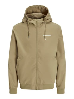 Jack & Jones Jacke dunkelbeige/weiß